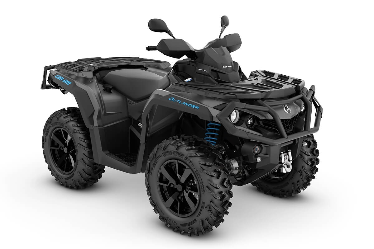 Outlander 650 XT T ein ATV in Iron Gray mit Octane Blue von Can-Am - Modelljahr 2020 - 0002PLH00