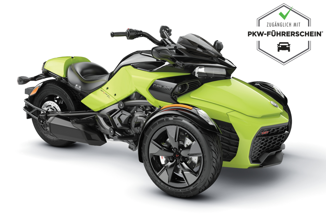 Can-Am Spyder 1330 F3 S – 2023er Modell – in Manta Green.